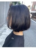 ポイントナチュラルストレートパーマ　地毛風ボブ