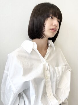 ココ 原宿(KOKO) ダークアッシュ似合わせカットミディアムレイヤーカットボブ
