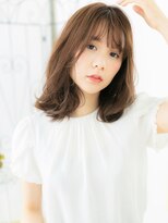 メルア バイ エイト つくば研究学園(Meluah by 8)&nbsp;研究学園/髪質改善ココアベージュゆるふわミディアムくびれヘアb