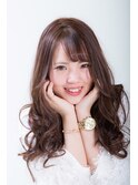 アッシュ系カラー＋ゆるふわパーマ！