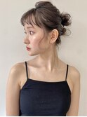 Emma ecole シースルー前髪 おだんごヘア 結婚式アレンジby.高橋