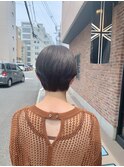 20代30代40代小顔ハンサムショートアッシュブルーブラック