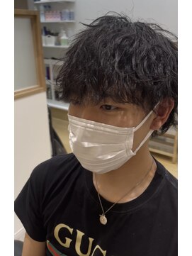 モッズヘアメン 札幌月寒店(mod's hair men) 波巻きマッシュウルフ