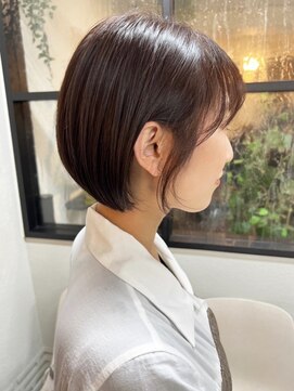 ニット 銀座(knit) 《knit 銀座》大人ショート20代30代40代ボブ丸み耳掛け前下がり