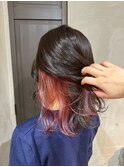インナーカラー ナチュラルレッド