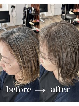 ハーツ(Heart's) 白髪ぼかし×グレージュカラー