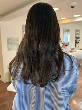 ヘアースペースブルーム プリュス 石橋店(HAIR SPACE BLOOM plus) 石橋阪大前/ゆる巻き簡単ロングヘア/透明感アッシュグレージュ