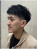 スパイキークロップ×ピンパーマ
