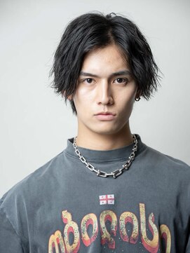 メンズ ソース 天王寺阿倍野(MEN'S SOURCE) 黒髪×ルーズスパイラル/メンズ