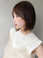 キリ 表参道(kyli)&nbsp;外ハネボブうる艶髪イメチェン艶感前髪フェイスフレーミング