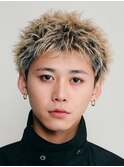 仙台スパイキーショートパーマハイトーンブリーチダブルカラー