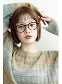 大人可愛い20代30代40代50代小顔ウルフレイヤーボブ丸みボブ