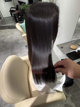 髪質改善ストレート縮毛矯正ダークグレーヘッドスパ