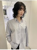 レイヤーパーマ×ブルーブラック
