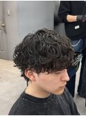 波巻きパーマメンズサロンメンズパーマスパイラルシャドウパーマ
