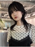 顔周りレイヤー/レイヤースタイル/ウルフレイヤー/透明感グレー