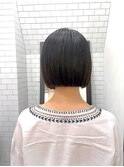 髪質改善ストレートで叶える丸みショートボブ
