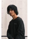 ミディアムパーマ ミディアムウルフ ロン毛パーマ ロン毛男子