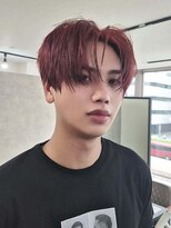 エイル 北堀江(Eir) センターパート 前下がり カーディナルレッド