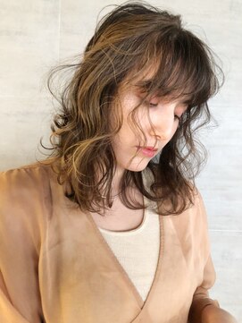 アルバム 渋谷パルコ(ALBUM) ソフトウルフレイヤーカット_セミウェットウェーブ_76901