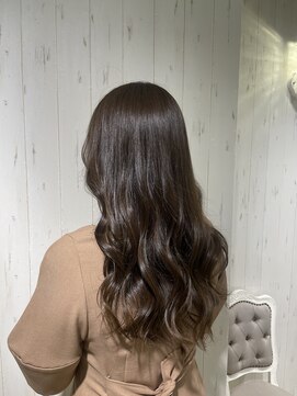 ラ ブランシュ 大宮(La Blanche) マロンベージュかきあげAラインボブ韓国小顔ショートグレージュ