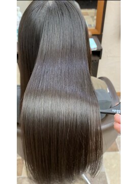 バランスヘアクリニック 南仙台駅前店(Balance hair clinic) 髪質改善縮毛矯正[タイトストレート/ダークグレージュ]30代/40代