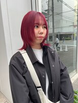 カフ(CAF)&nbsp;CAF松本【ウルフカット×レッド系カラー】