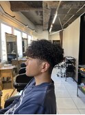プードルパーマ　波巻きパーマ　メンズパーマ