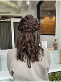 結婚式ヘアセット☆ハーフアップ
