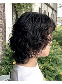 パーマ/ウルフ/レイヤーカット/マッシュ/黒髪/豊橋/豊川/田原
