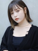 シルクレイ 新宿店(Silk-lei)&nbsp;垢抜け◎切りっぱなしボブ インナーカラー 新宿