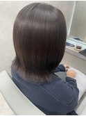 髪質改善トリートメント/黒髪/小顔/ワンレンボブルフ/ネビージュ