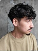 スペインカール ツーブロック ツイストスパイラルパーマ メンズ