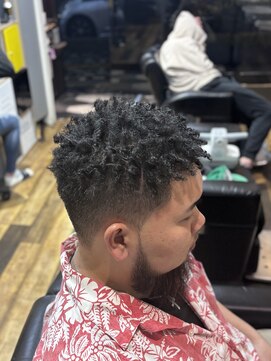 バーバーブロス(BAR BER bro's) スパイキーショートアフロ/浦安/メンズパーマ/針金パーマ