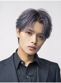 メンズヘアセンターパートフェザーパーマフェザーショート