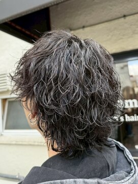 ビカムメンズヘアー 栄店(become men's hair) 波巻きウルフパーマ無造作名古屋栄メンズサロン