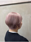 くびれヘア/暗めカラー/アプリコットオレンジ/縮毛矯正