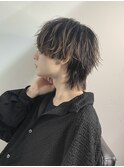 ハイライト/マッシュパーマ/ウルフ/アッシュブラック/渋谷駅