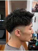 表参道駅MEN’S/ニュアンスパーマ/刈り上げセンターパート