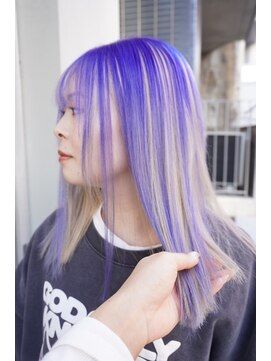 シィーム(cime) ホワイト×ブルーラベンダー　デザインカラー