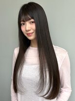 トリッカ シブヤ(TRICCA SHIBUYA)&nbsp;前髪カット/顔周りレイヤー/ロングヘア/髪質改善/グレージュ渋谷
