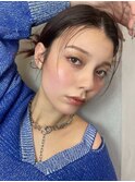 ダブルカラー♪ブリーチなしカラー顔まわりカット