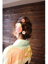 ミックスカール(Mixcurl) 卒業式ヘアアレンジ編み込み