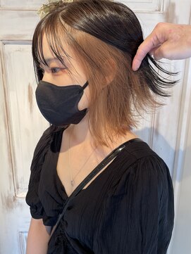 ヘアアトリエコモノ(hair l'atelier KoMoNo) 【1bleach】【秋カラー】マロンブラウン×ミルクティーベージュ