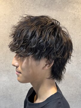 ブラック 渋谷(BLUCK) 【渋谷駅徒歩6分☆メンズ特化】ソフトツイスパ マッシュウルフ