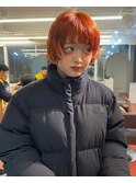 ビビット Orange ×ショートボブ