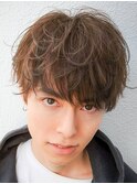 メンズパーマショートマッシュ