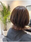 ウルフボブ×トレンド透明感グレーアッシュ