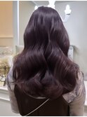 ワンカラーで作る深みラベンダーでツヤ髪スタイル