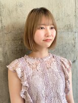 ハーフアンドハーフ(HALF and HALF)&nbsp;ハイトーンボブ/ブリーチカラー/顔周りカット